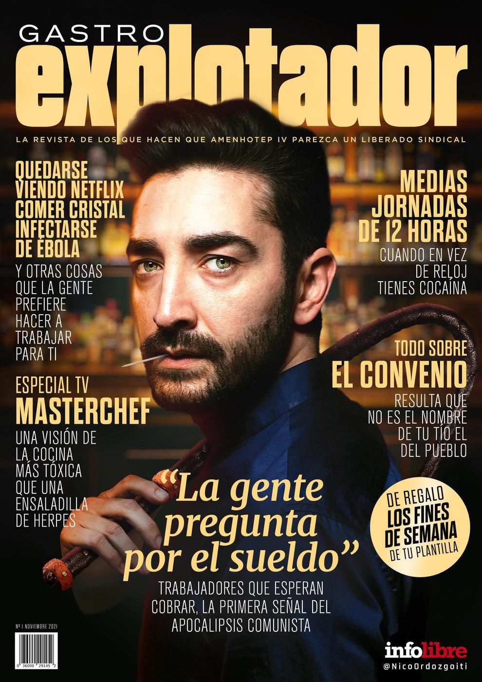 'Gastroexplotador', la portada semanal de Nico Ordozgoiti.